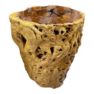 根雕奇石底座摆件木墩子实木茶台托盘原木树瘤小圆桌枣树40厘米高