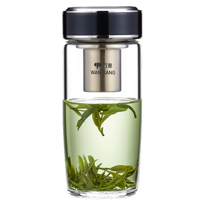 万象高硼硅玻璃银离子抗菌水杯