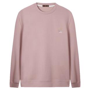 才子男装黑色套头卫衣男2025春季新款中国风刺绣宽松休闲圆领上衣