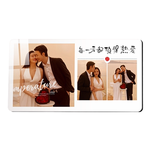 情侣结婚证相框摆台照片定制水晶摆件画框餐厅客厅电视柜装饰画
