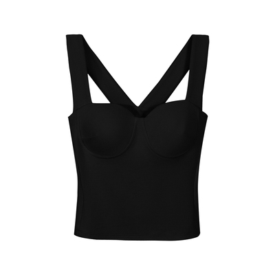 歌力诺带胸垫可外穿女吊带美背心