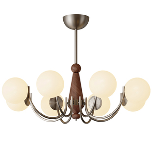 繁简魔豆中古风客厅吊灯高级感美式复古奶油轻法式护眼智能灯2328