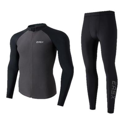 Easx游泳衣男款长袖冲浪服防晒