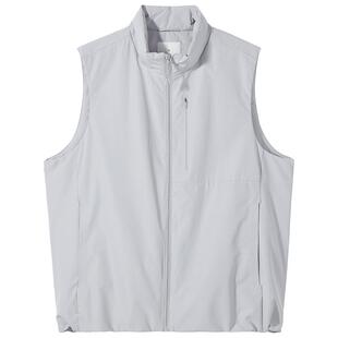 热风2025年冬季新款男士立领厚马甲防泼水疏密层休闲户外