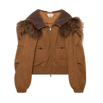 IMMI设计师款麂皮绒羽绒夹克