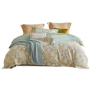 梦兰家纺全棉磨毛四件套秋冬季加厚保暖纯棉床单被套轻奢绣花床品