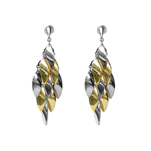 高级感几何无耳洞耳坠长款流苏菱形显瘦耳钉轻奢高级感蚊香盘耳夹