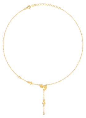 从爱之名车花葫芦项链锁骨链