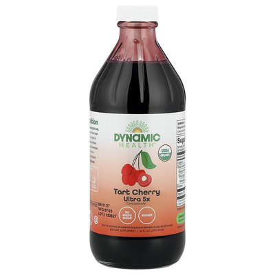 Dynamic Health有机酸樱桃全浓缩果汁每日一次含花青素健康美味