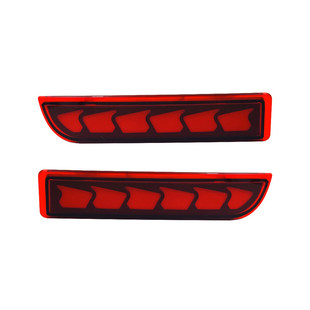 适用丰田LED后杠灯RAV4荣放普瑞维亚WISH大霸王流光刹车尾灯改装