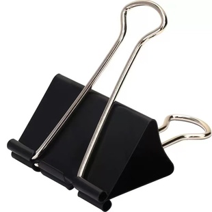 黑色90mm长尾夹燕尾夹大号60mm超大75mm票夹大文件夹子画板夹办公混合装试卷书夹文具