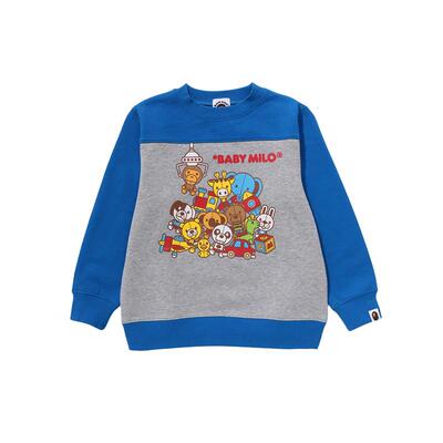 玩具抓娃娃机印花圆领卫衣BAPE