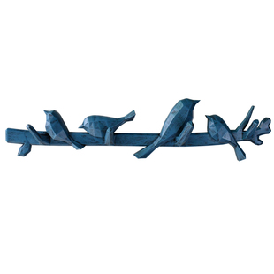 北欧进门钥匙挂架壁挂门口玄关小鸟墙上挂钩免打孔创意装饰挂衣钩