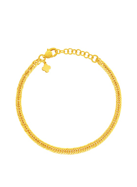 周大福男士复古古巴黄金手链