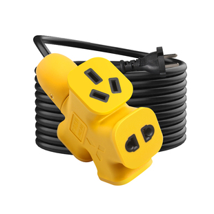 电动电瓶车充电带延长线插板户外工程野外露营防摔防爆多插位插板