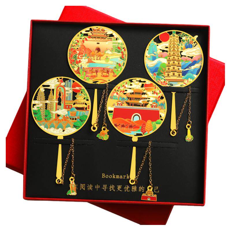 宁夏金属景点书签沙坡头礼品