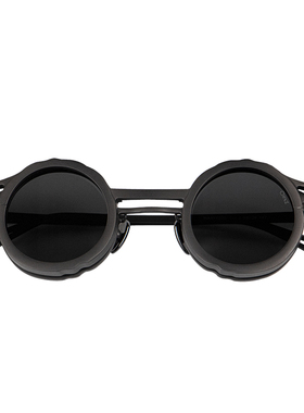 幻象者原创设计纯钛不规则圆形太阳镜 男女同款防晒防紫外线墨镜