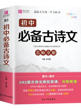 正版初中必背古诗文名师