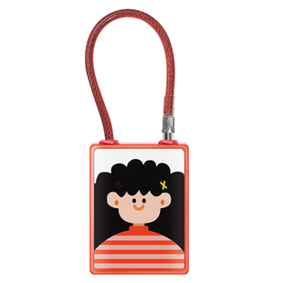 指纹挂锁密码锁小型防盗书包锁行李箱包钢丝绳迷你拉链小号背包锁