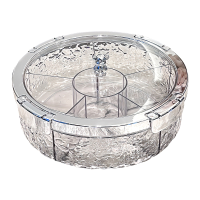 日本轻奢密封旋转干果盘