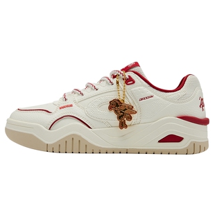 乔丹女鞋启承5.0新年红厚底增高板鞋2026马年本命年休闲运动鞋女