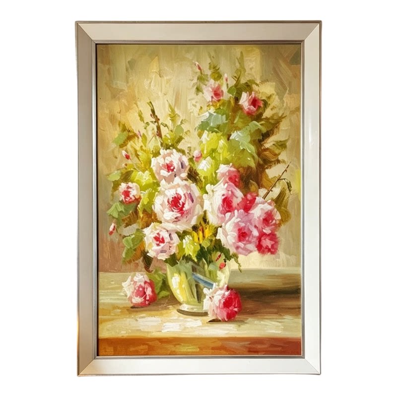 印象派手绘花卉静物油画
