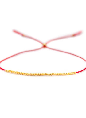 瑞士红绳本命年串珠幸运细手链