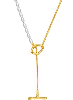 周六福S925银几何项链女