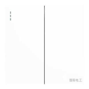 国际电工家用双开双控开关面板带荧光二开双控开关2二位夜光开关