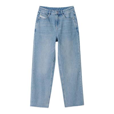 WITTYFOX日本进口蓝色直筒牛仔裤