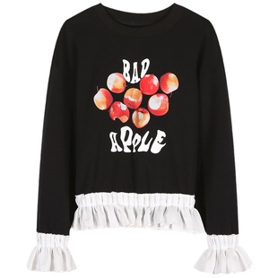 落落狷介黑色卫衣外套春秋女2025年新款套头设计感小众春装小个子