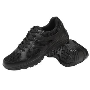 保安鞋男夏季网面轻便透气黑色作训鞋新式军训物业工作安保鞋子女