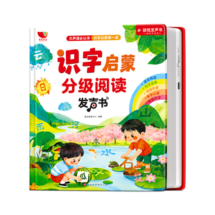 识字书幼儿认字点读绘本识字启蒙分级阅读发声书识字大王幼小衔接一年级儿童趣味学汉字卡片神器幼儿园会说话的早教有声读物学习机