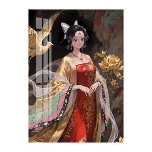 金凤玉娇蝴蝶忍钻石画2025年新款鬼灭之刃手工5d十字绣粘贴水晶钻