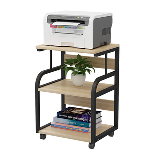 打印机架子多层置物架简约现代移动落地办公桌边家用主机箱收纳架