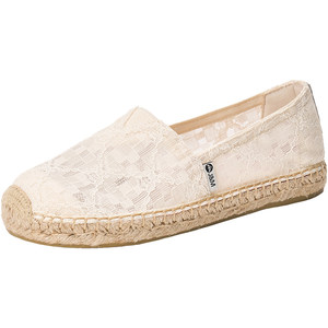 快乐玛丽旗舰店快乐玛丽渔夫鞋女2025夏季新款网面透气懒人一脚蹬平底布鞋单鞋