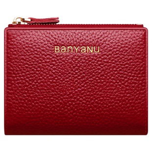 钱包女短款真皮2025新款小巧精致头层牛皮钱夹时尚简约女士零钱包