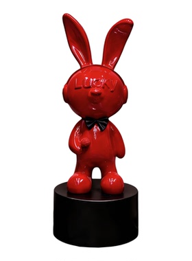 网红幸运兔子落地存钱罐摆件