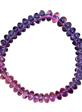 天然玻利维亚紫水晶盘珠随形手串