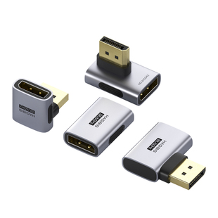 海备思DP转接头90度弯头公对母接口1.4版直角L型转向头转角插8K对接头延长线电脑显卡显示器转换器4K144hz