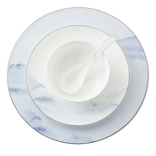 酒店餐厅用品大全会所摆台专用餐具高端套装商务招待骨瓷精致定制