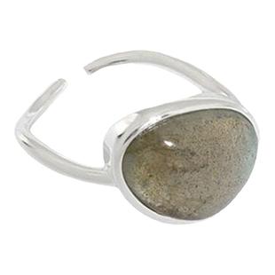 2025小众禁果纯银戒指女天然灰月光石珍珠气质ins潮冷淡风指环