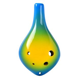 yadi雅的陶笛六孔AC双色釉6孔中音C调儿童学生初学入门吹奏乐器