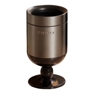 不锈钢酒杯垃圾桶家用客厅轻奢高档卧室创意高脚杯型免弯腰卫生桶