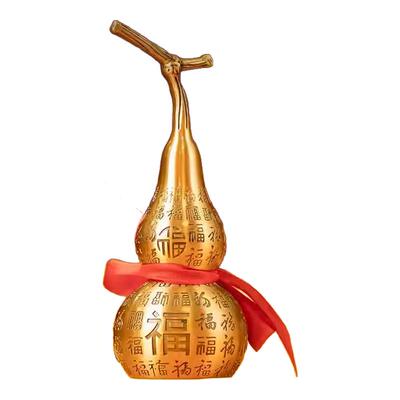 玄灵阁黄铜百福葫芦开口摆件饰品