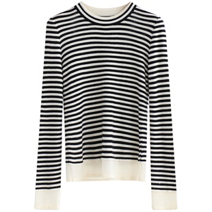 叠穿神器/假两件羊毛撞色针织衫秋冬打底衫套头显瘦时髦上衣女装