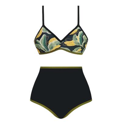 VisualMood热带印花分体泳衣女