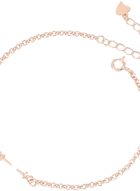 手链空托diys925银diy配件