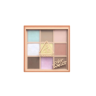 小猴子爱用!3ce新品九色眼影盘烘焙限定#BEIGE RECIPE海盐面包女