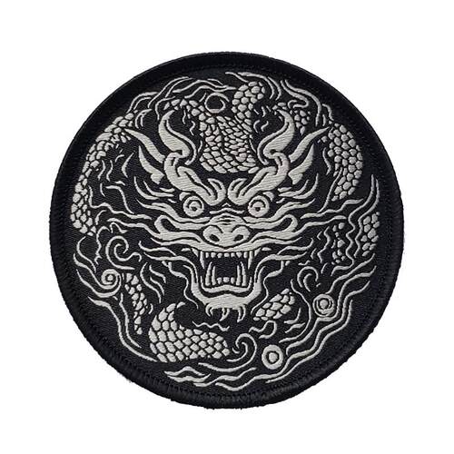 酋长新品龙纹战术臂章士气章百搭战术魔术贴章军迷DIY队徽包配件